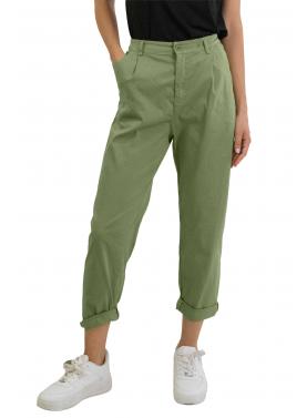 Pantalone chino in cotone con elastico dietro leggero